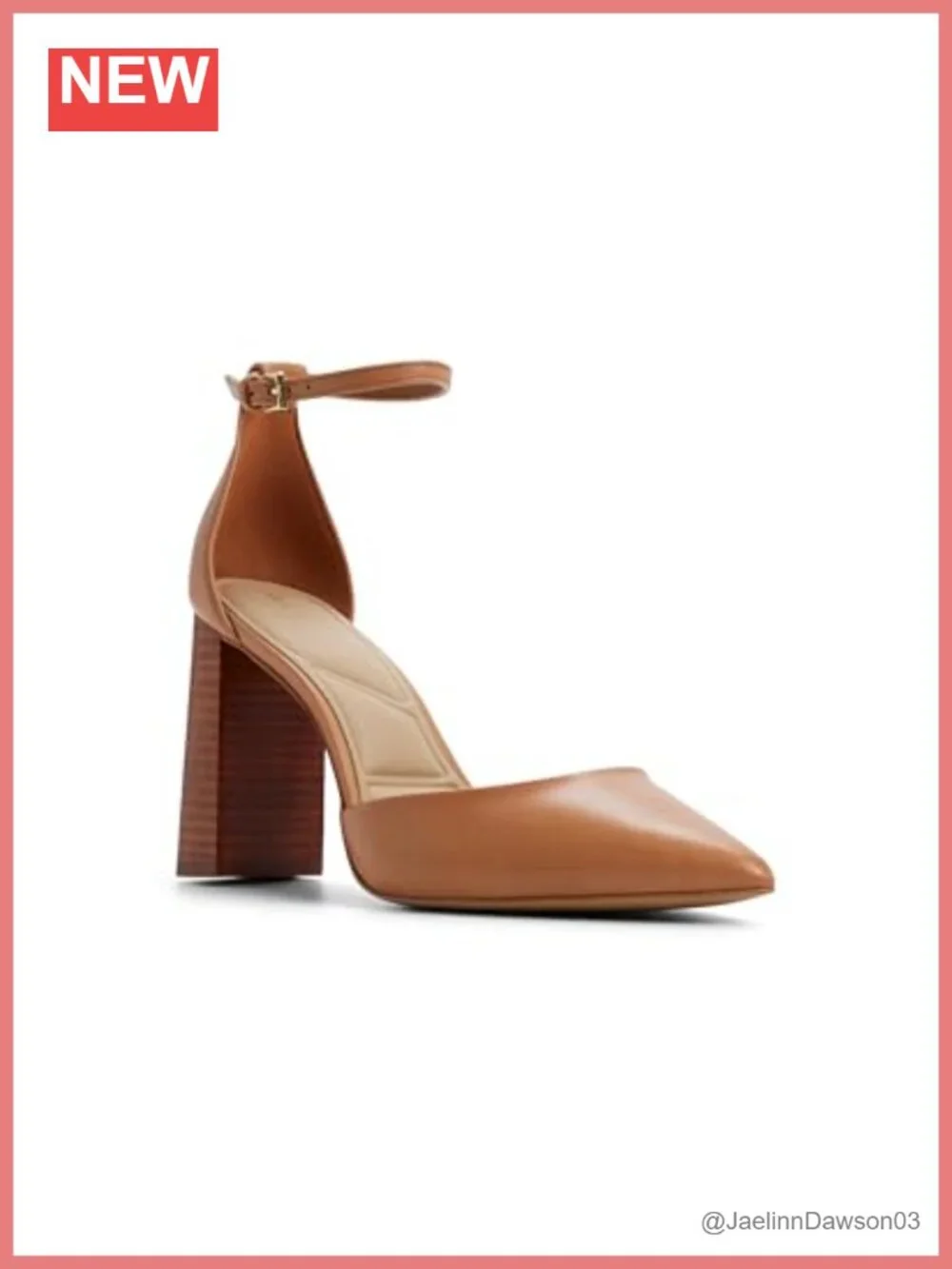 ALDO Women's Millgate Leather Block Heel Pumps with Ankle Strap